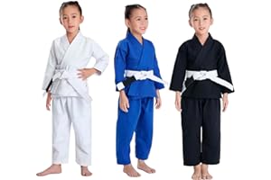 JUST YEARN Kids BJJ GI, Youth IBJJF Children’s Students Brazilian Jiujitsu Gi kimono Pre-washed Fabric Belt Not Included.