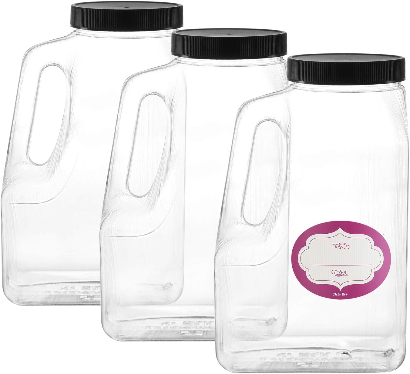 3 Pack Clear Square Plastic Empty Storage Containers