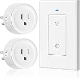 Remote Control Outlet WILAWELS Wireless Light Switch, 2 Pack Expandable and Removable Remote Outlet Switches for Christmas Light, Lamp, Appliance, FCC Listed, 1 Controller for 2 Outlets W05RC1206