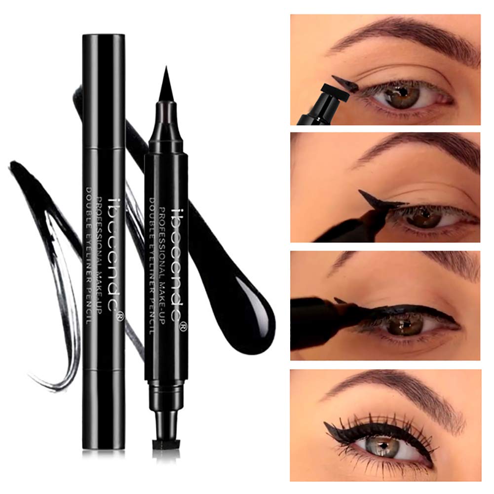 Eyeliner Wing Stamp 2 in 1 Liquid Eyeliner with Wing Stamp Vurane