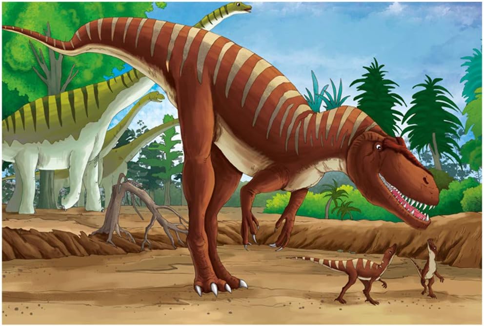 TIMEMEAM Children Dinosaur Jigsaw Puzzle 100 Pieces Educational Cartoon Puzzle Game Unique Gift Kids Toys