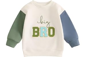 Xinhuida Baby Girl Big Sister Sweatshirt Tops Lil Sis Toddler Boy Brother T Shirts Little BRO Tees Long Sleeve Sibling Outfit