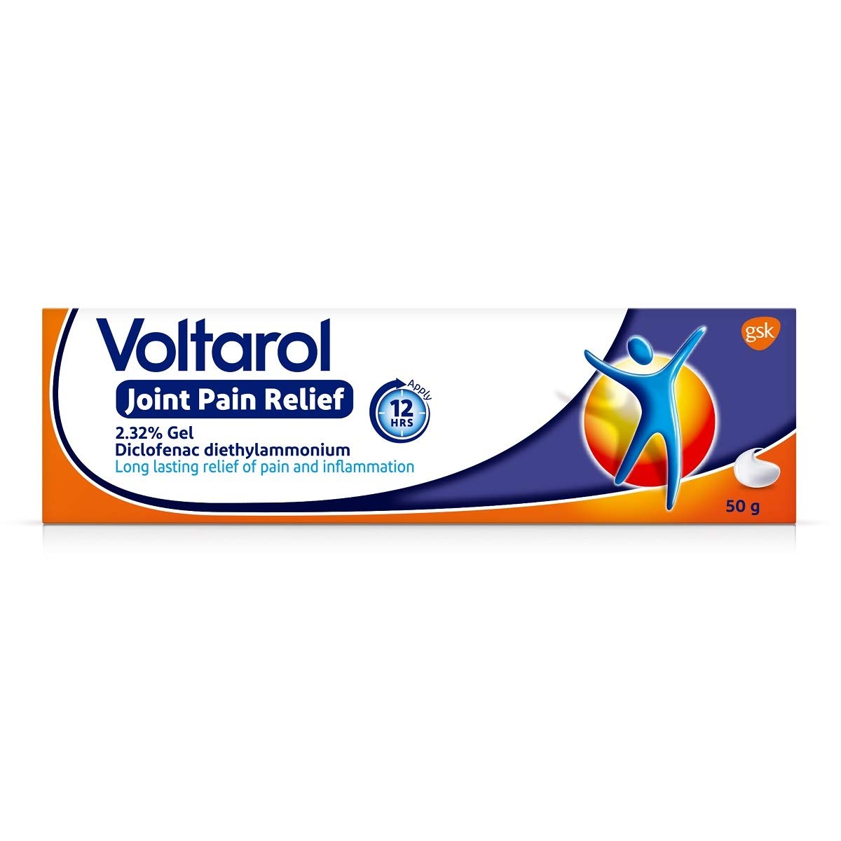 Voltarol Pain Relief Gel, 12 Hour Joint Pain Relief 2.32 Gel, 50 g