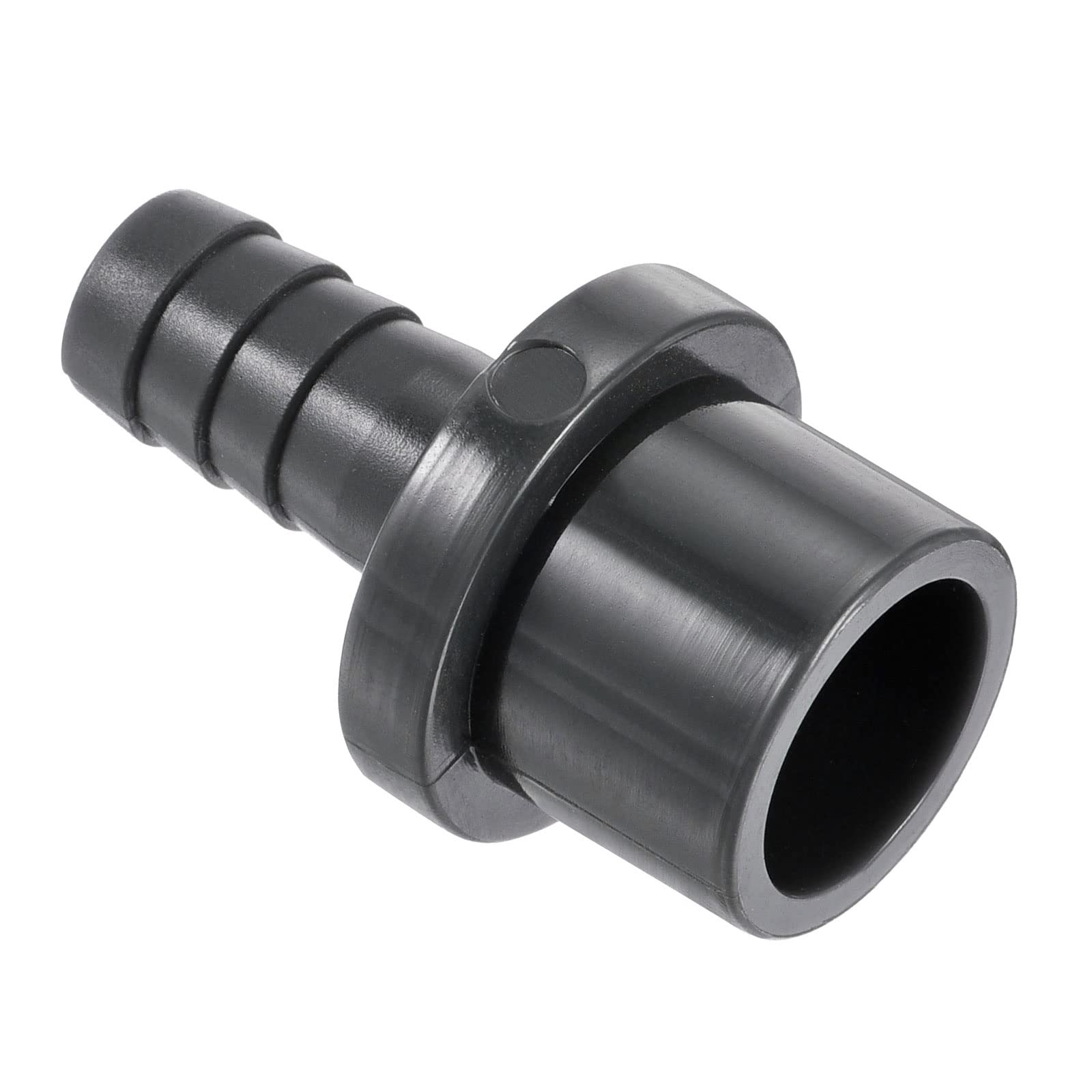 M METERXITY 1 Pack PVC Pipe Fitting - Water Tube Connector, 10mm Barb Straight Pipe Joint, Apply to Outdoor/Garden/Pool (OD 20mm, Black)