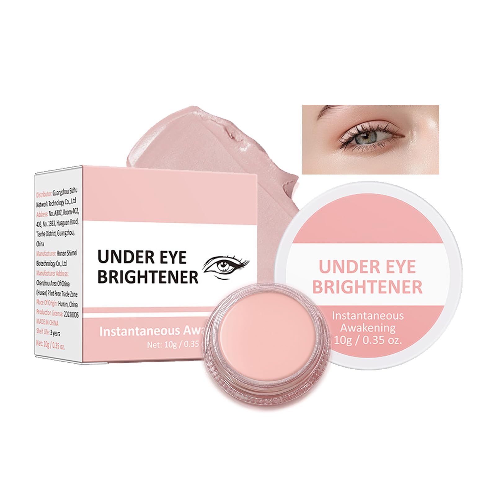 Eye Concealer And Brightening Cream, Eye Color Corrector, Anti-aging Eraser Eye Concealer (for Dark Circles), Korean-style Eye Color Correction Makeup, Removes Blemishes And Fine Lines