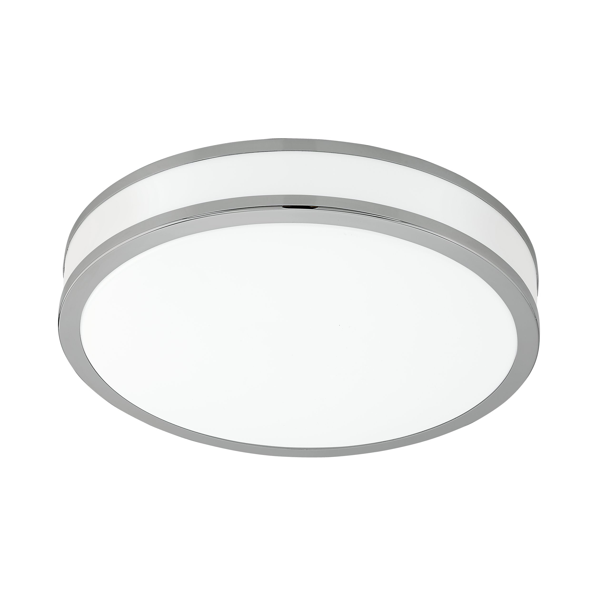 EGLO Palermo 2 LED Ceiling Light, 1-Bulb Ceiling Light, Material: Steel and Plastic, Colour: Chrome, White, Diameter: 41 cm
