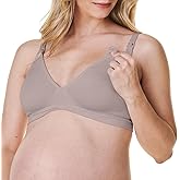 Bravado Designs Nursing Bra for Breastfeeding Comfort Wireless Bra V-Neck Maternity Bra