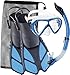 Cressi Adult Snorkeling Set (Mask, Snorkel, Adjustable Fins) Ideal for Travel - Lightweight Colorful Equipment | Bonete Set