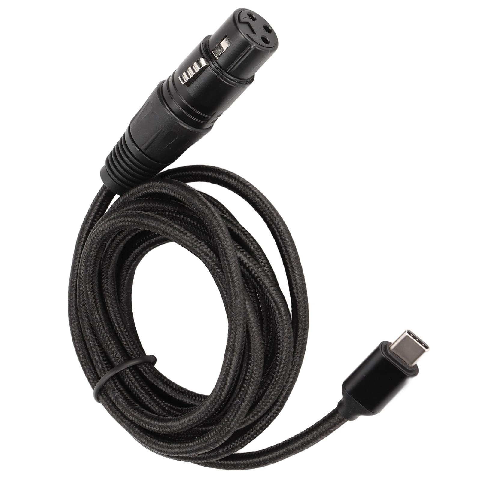 Goshyda USB C to XLR Female Cable, Type C Microphone Cable Nylon Braid USB C Male to XLR Female Micrphone Audio Connector, Compatible with USB 2.0, for Smartphones & Tablet, Laptop(2 M)