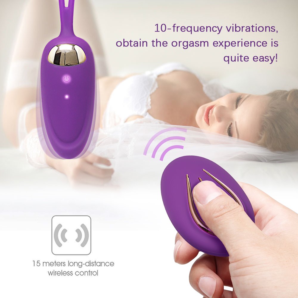 ACVIOO® Huevo Vibrador Control Remoto Inalambrico Bolas Chinas con Mando a Distancia Masajeador Electrónic de Silicona Impermeable, Masturbádor Discreto Portable con USB Recargable