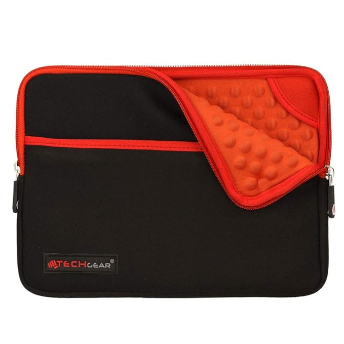 TECHGEAR Pro Sleeve [10] Schutzhülle aus Neopren mit Reißverschluss & Anti-Shock Bubble-Innenausstattung für Apple iPad Mini 