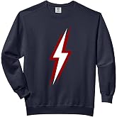 Triple Red and White Lightning Bolt Comfort Colors Adult Sweatshirt