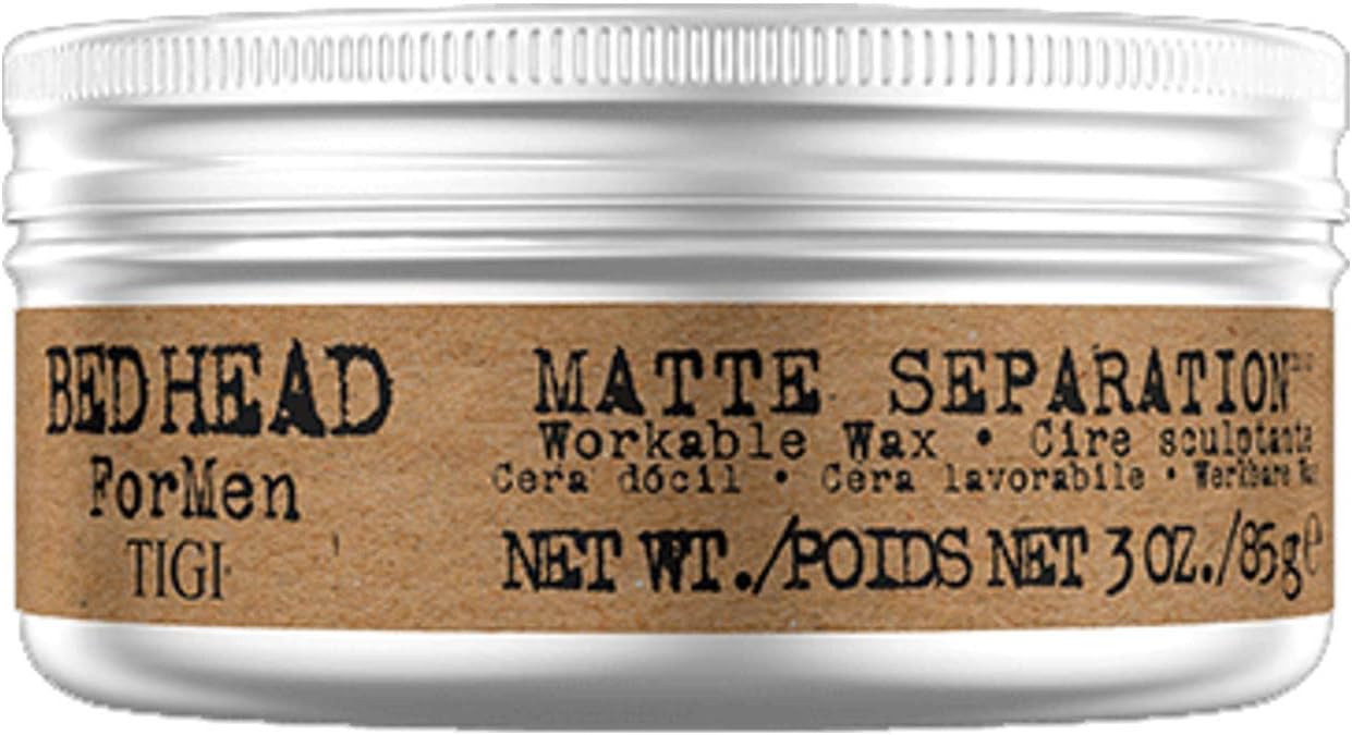 TIGI Bed Head for Men Matte Separation Workable Wax, 3 Ounce