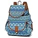 Vbiger Canvas Backpack Casual School Bag Travel Daypack for Girl (Blue)