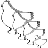 HARSKIYER Chicken Cookie Cutter Set, 4PCS Stainless Steel Chicken Shaped Cutters, Cute Cookie Cutters for Baking, Fondant, Sandwiches, Cheese & Fruit