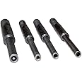 Sniper Steel Pin Starter Hollow Punch Set 4pc 1/16" 5/64" 3/32" 1/8, Non-Slip Starter Roll Pin Punch Set for Gunsmithing/Watch/Bike Repairing/Mullti-Purpose,Black