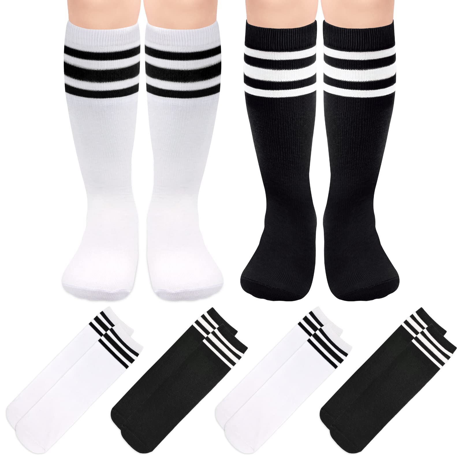 Photo 1 of Toddler Soccer Socks Kids Soccer Socks Youth Soccer Socks Girls Boys Soccer Socks Tube Socks Knee High Socks for Girls