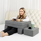 Bespilow Memory Foam Lap Desk Pillow for Adults - Extra Large Gaming Pillow for Lap, Laptop Couch Desk with Arm Rests &amp; Independent Cup Holder, Ergonomic Bed Desk for Keyboard, Mouse &amp; Working