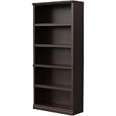 Bevfint 70-Inch Dark Cherry Bookcase, 5-Tier Shelves Open Storage Bookshelf | 33 In Wide Anti Tipping Indoor Furniture, Book Cases for Home Library Office Bedroom School