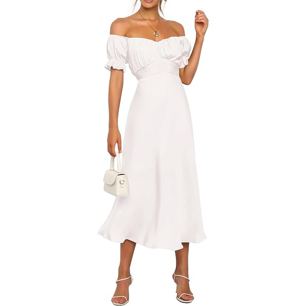 RHYTHM Women's Classic Tiered Midi Dress - White | Small at Amazon Women's  Clothing store