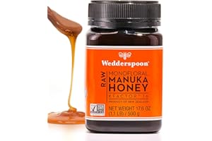 Wedderspoon Raw Premium Manuka Honey, KFactor 16, 17.6 Oz, Unpasteurized, Genuine New Zealand Honey, Traceable from Our Hives to Your Home