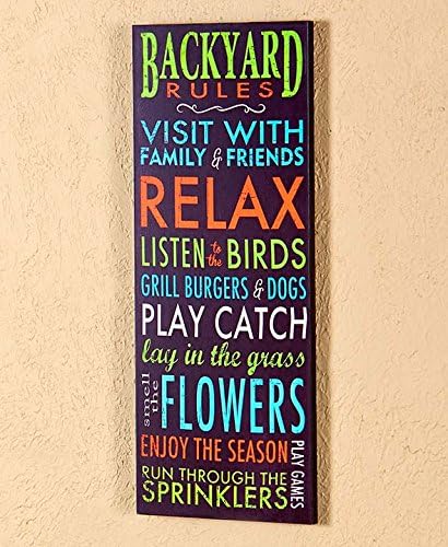 Summer Fun Rules Sign Backyard