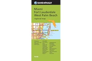 Folded Map: Miami, Fort Lauderdale, and West Palm Beach Regional Map