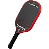Paddletek Phoenix Firestorm &ndash; 14mm Pickleball Paddle &ndash; Elongated Shape for Extended Reach &ndash; Raw Carbon Fiber Face &ndash; Polypropylene Honeycomb Core &ndash; USAPA Approved Pickle Ball Paddle &ndash; 5.5 Inch Handle