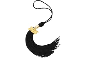CYTOKIO 2025 Graduation Tassel, 2025 Tassel Charm, Grad Cap Tassels for Graduations Cap, 2025 Grad Hat Decoration Tassels with The 2025 Year Gold Charm for Graduations Party Ceremonies Black