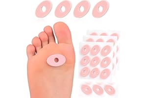 DECPROCH Callus Cushions, Oval Corn Pads, Foam Padding with Self-Stick Adhesive, Protects Toes, Foot and Heel from Rubbing and Friction, Pain Relief from Calluses, Corns, Blisters (90 Count)