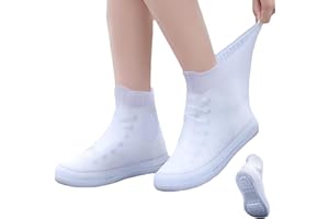 Waterproof Shoe Covers for Rain, Silicone Rain Shoe Covers Clear Silicone Shoe Bottom Protector Non Slip Reusable Overshoes f
