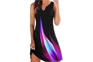 SHOPESSA Summer Spring Dresses for Women 2022 Cute Cold Shoulder Boho Tshirt Dresses Short Sleeve A Line Shift Floral Tunic Dress