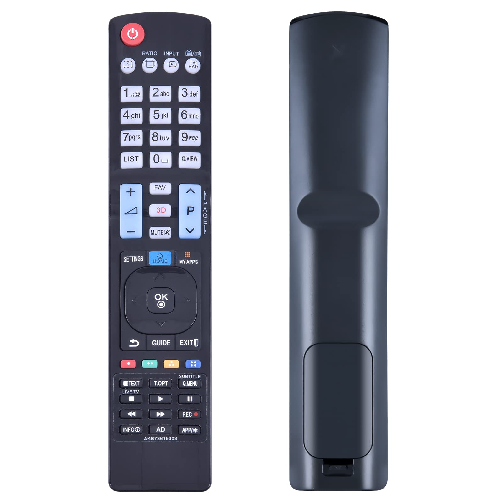 TCNOUMT AKB73615303 Replaced Remote Control Compatible for LG TV AKB73615302 AKB73615361 AKB73615362 42PM470T 50PM470T 50PM670T 50PM680T 42LA6230 32LM620T 42LM620S 42LM660T 60PN6500 32LN540B 32LN5400