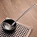 2 Pcs Soup Ladle Colander, Metallic Frosting Flatware Cookware Serving Long Handle Steel Slotted Spoon Cooking Utensil Set for Hotpot