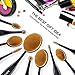 Duorime Makeup Brushes 10Pcs Toothbrush Design Oval Makeup Brush Foundation Powder Blending Brush Tool Kit