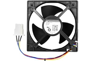 EMIHO WR60X25858 WR60X10340 Refrigerator Freezer Evaporator Fan Motor Compatible with GE Refrigerator Replace WR60X10340 AP6891698 PS12727431 EAP12727431, 4.85in×4.85in，12.3cm×12.3cm