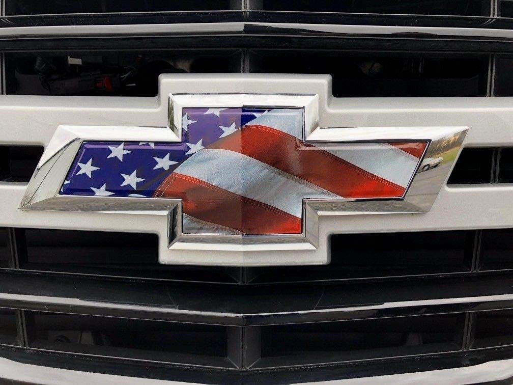 Southern Car Parts American Flag Chevy Silverado 1500 Truck Grille and Tailgate Decal Bowtie Emblem Overlay Vinyl Sheets Cut-Your-OWN 2 Sheets Fit 2014-2019