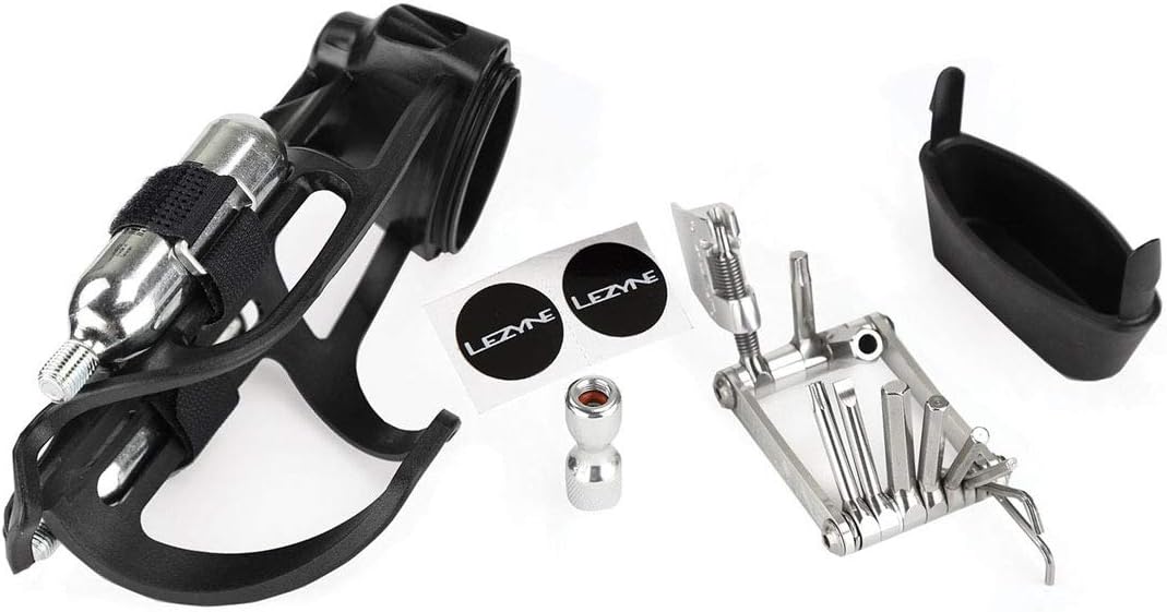 LEZYNE Flow Storage Cage - with Storage for Multi-Tool, Patch Kit, C02 Pump and Cartridges (Not Included)