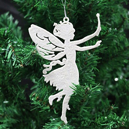 Robelli White Christmas Tree Hanging Pendant Baubles Decoration Ornaments (6 x Fairies)