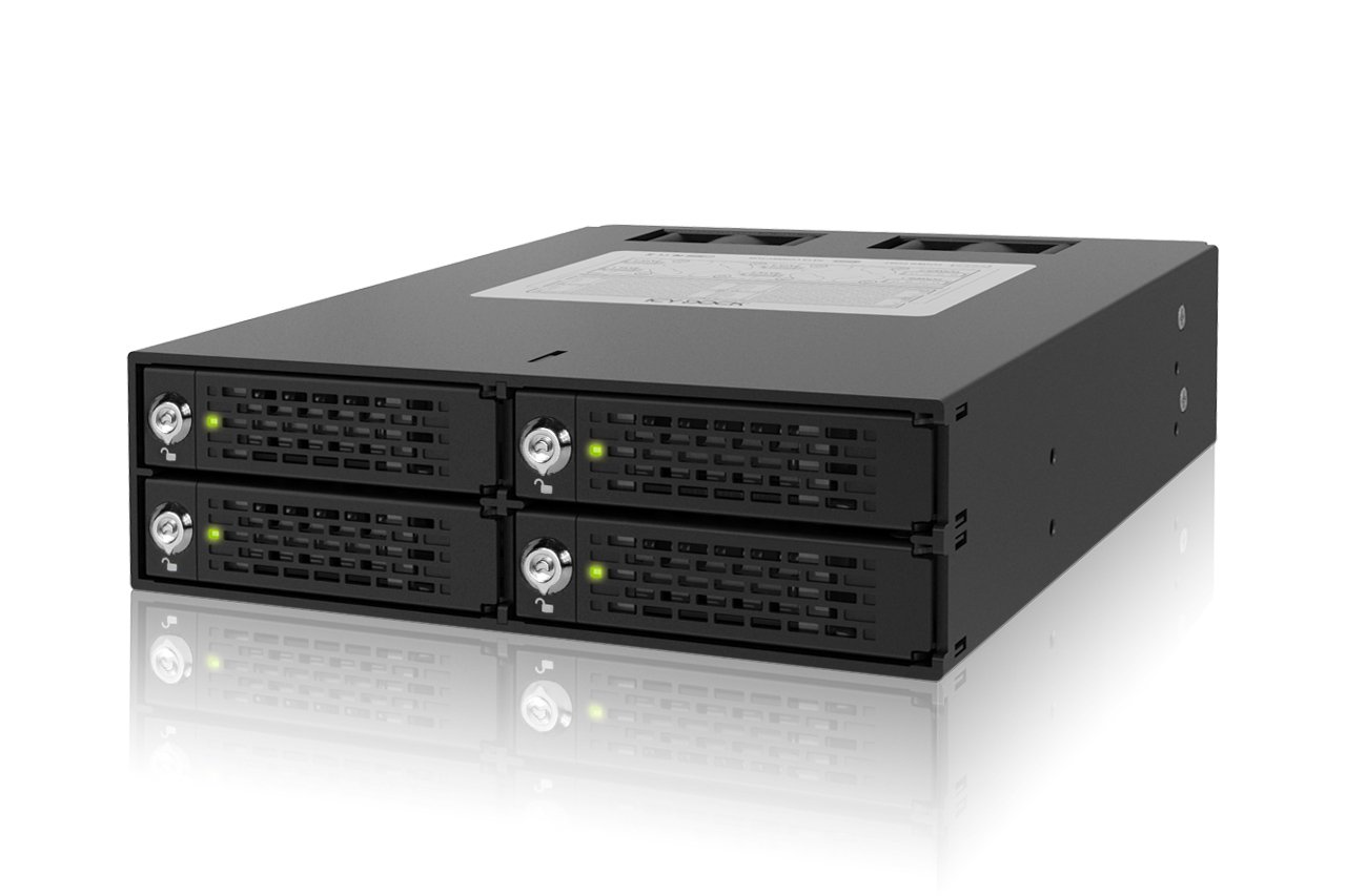 Icy Dock Full Metal 4x 2.5-inch SAS/SATA HDD and SSD Cage in 1x 5.25-inch Bay