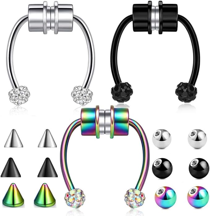 Nose Ring, Septum Ring, Horseshoe Ring, Fake Nose Ring, Non