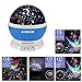 LOBKIN Musical Night Light Constellation Night Light Projector Lamp 360 Degree Rotating 3 Mode Romantic Cosmos Star Sky Moon Bedroom Light for Children,Baby Bedroom,Christmas Gifts,Blue