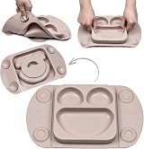 EasyMat EasyTots Mini Portable Silicone Baby Suction Plate Mauve view 2