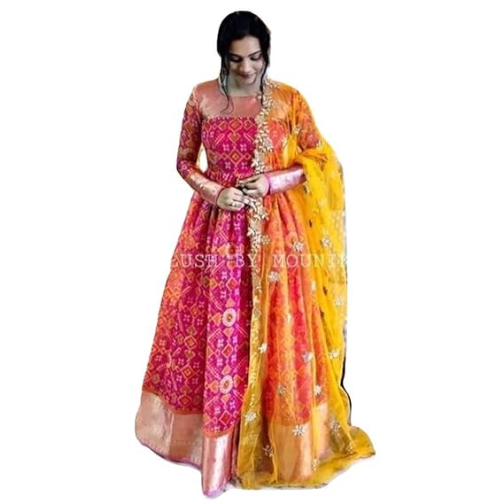 cotton gown with dupatta