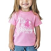 ArtJaroz Birthday Girl Shirt Toddler Birthday Shirt Gift for 2nd 3rd 4th 5th 6th 7th 8th Tee Short Sleeve Cotton T-Shirt