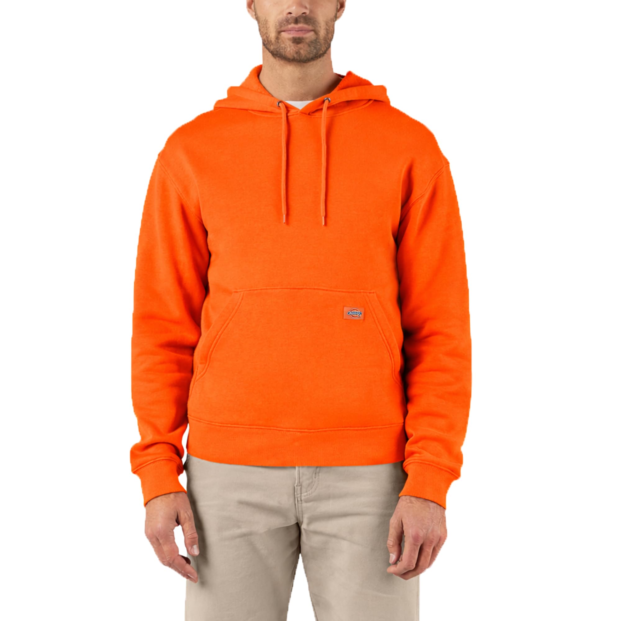 Dickies Men's Pullover Fleece Hoodie Bright Orange Image