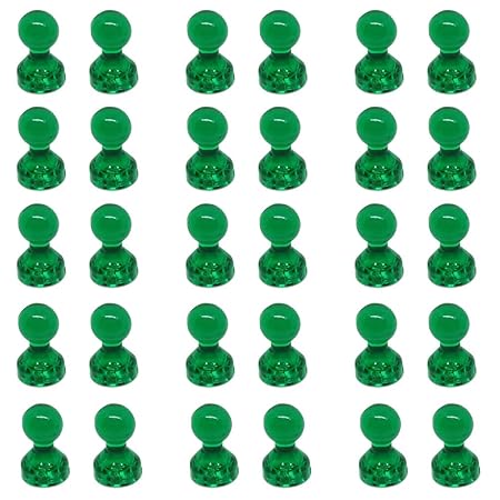 Anfukone - 30 Pines magnéticos de Color Verde, perfectos como ...