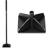 Heavy Duty Steel Tamper, 48" Handle Tamper with Comfortable Rubber Grip, 8×8" Garden Tamper Tool for Soil, Gravel, Asphalt & Lawn