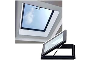 Clear Manual Skylight Window, Skylight House Roof Window Underground Lighting Well Window Venting Deck Viewing Window Cover f