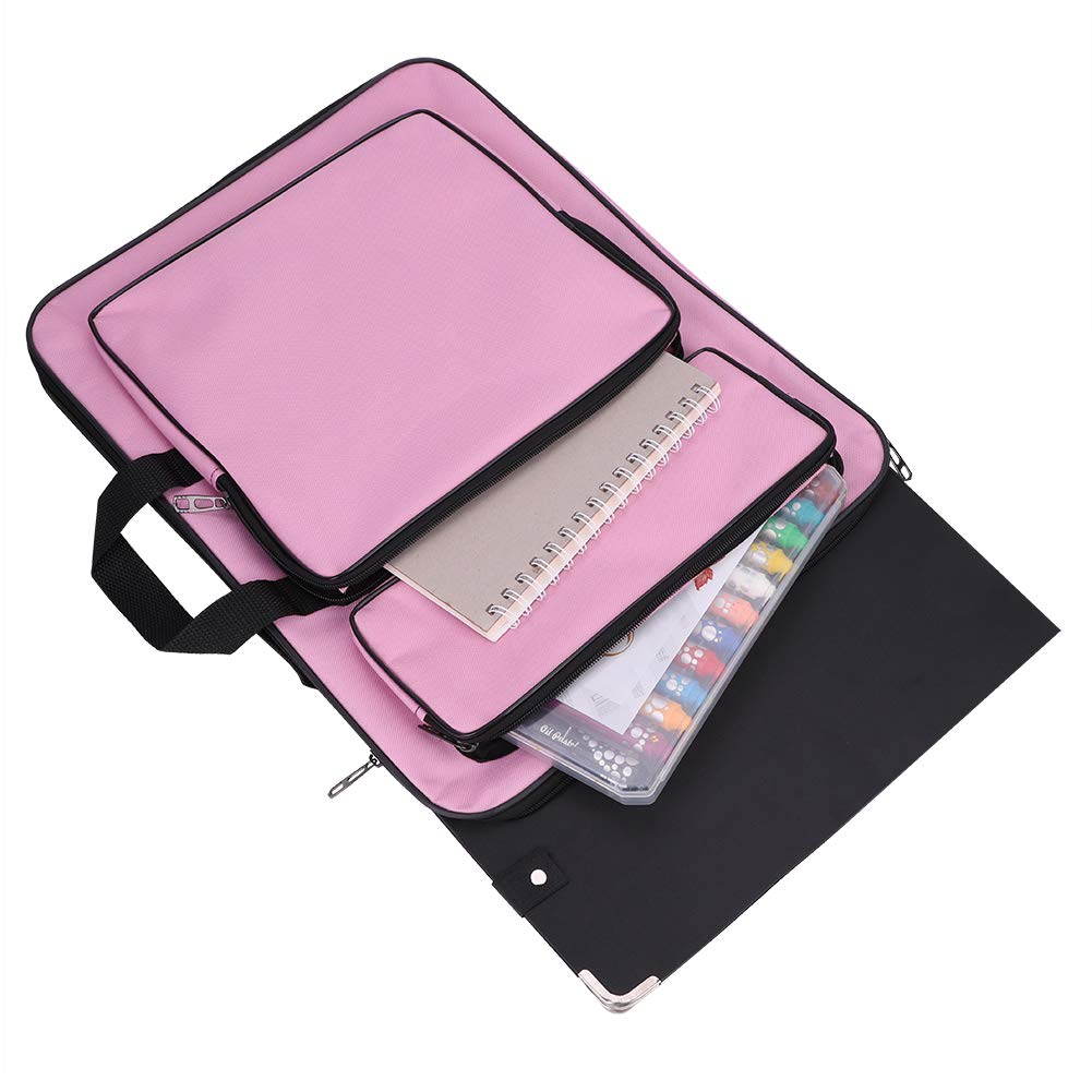 LONTG A3 Art Portfolio Case Portable Drawing Board Bag Art Carrying Bag Waterproof Art Backpack Sketchbook Sketch Pad Storage Bag Tote Bag Shoulder Bag for Palette Paints Brushes Pencils